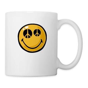 Smiley peace eyes - Mug - white - Right