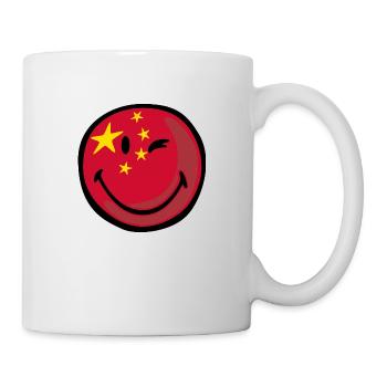 Smiley flag china - Mug blanc - blanc - Droite