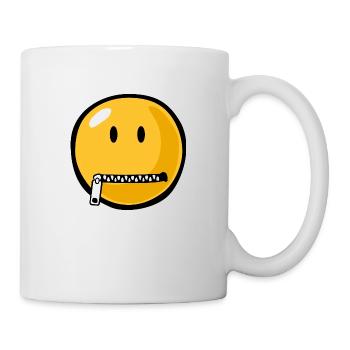 Smiley zipped mouth - Mug - white - Right