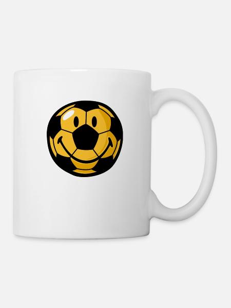 Smiley football - Tasse - Weiß