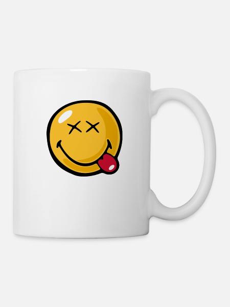 Smiley xx eyes - Mug - white