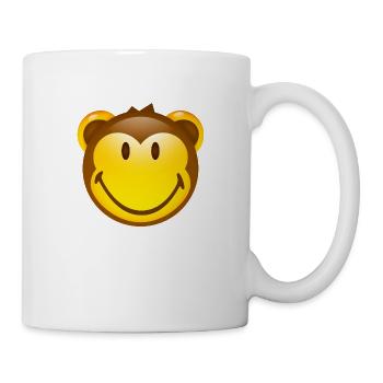 Smiley Monkey - Tasse - Weiß - Rechts