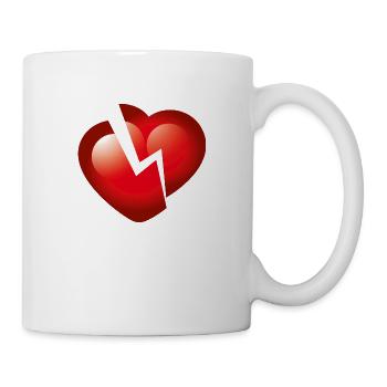 Smiley Broken Heart - Tasse - Weiß - Rechts