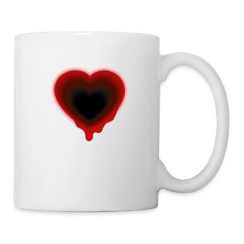 Smiley Heart black and red - Mug - white - Right