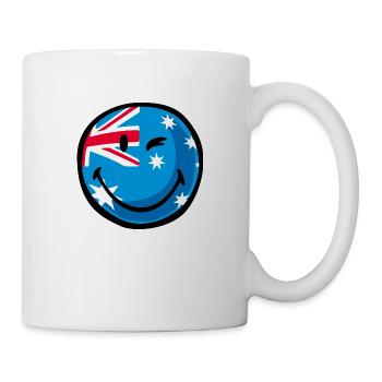 Smiley Flag Australia - Tasse - Weiß - Rechts