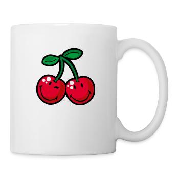 Smiley Cherries - Tasse - Weiß - Rechts