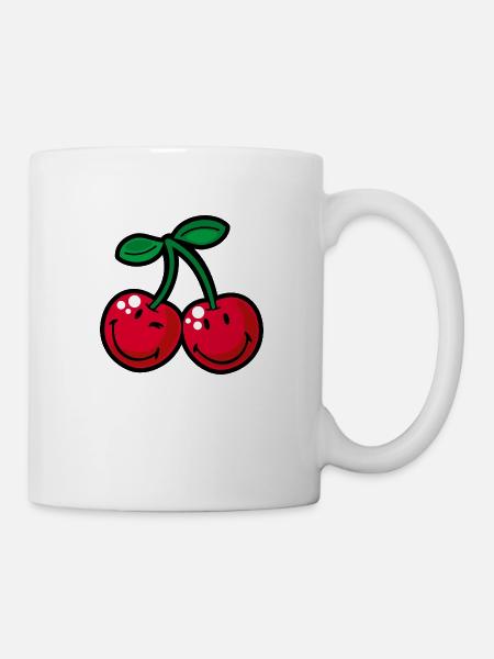 Smiley Cherries - Mug - white