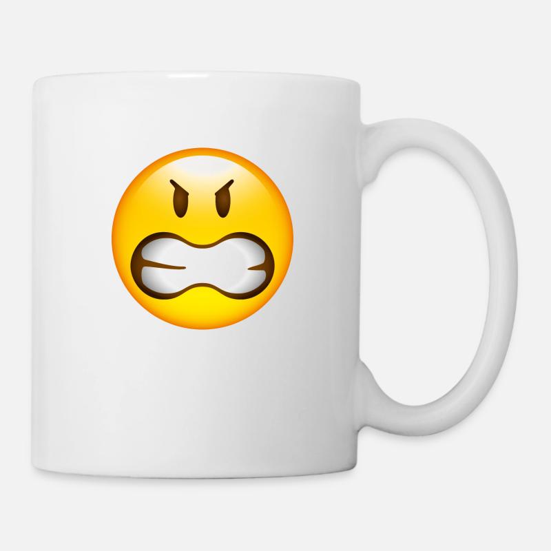 Smiley Glossy Anger - Tasse - Weiß