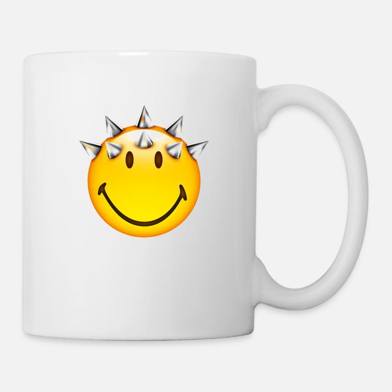 Smiley Punk - Mug blanc - blanc