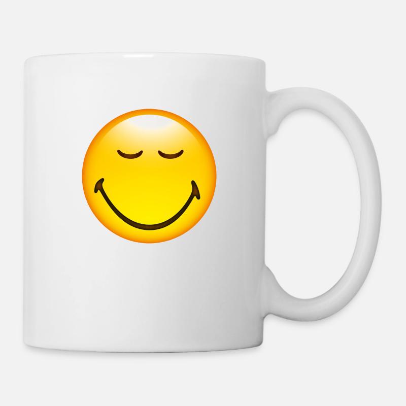 Smiley Glossy Happy - Tasse - Weiß