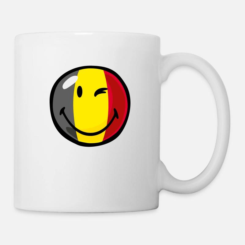 Smiley Flag Belgium - Mug blanc - blanc