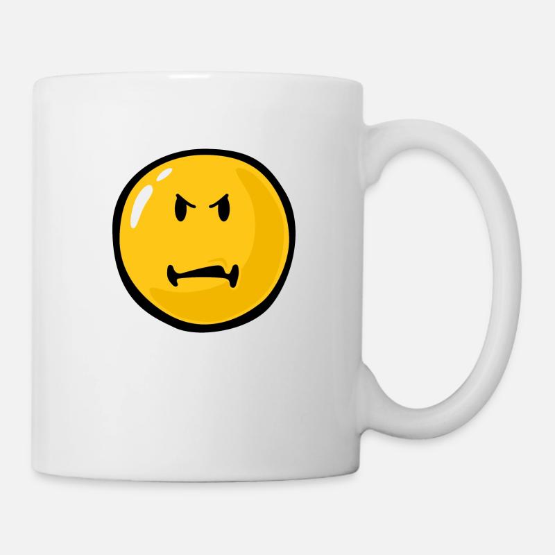 Smiley Anger Scorn - Mug blanc - blanc