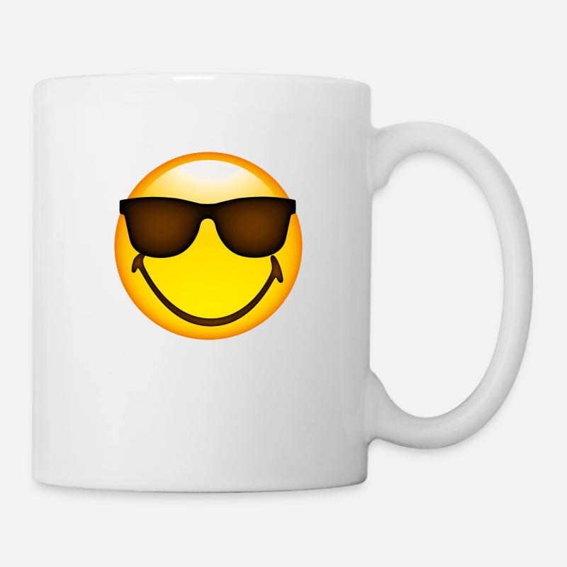 Smiley Glossy Sunglasses - Mug blanc - blanc