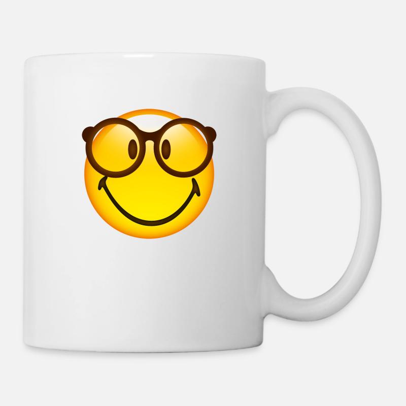 Smiley Glossy Nerd - Tasse - Weiß