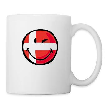 Smiley Flag Denmark - Tasse - Weiß - Rechts