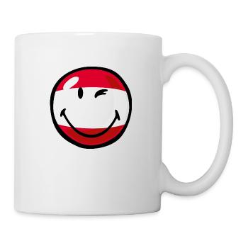 Smiley Flag Austria - Tasse - Weiß - Rechts