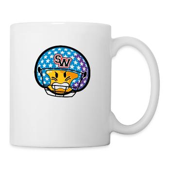 Smiley American Football Player - Mug blanc - blanc - Droite