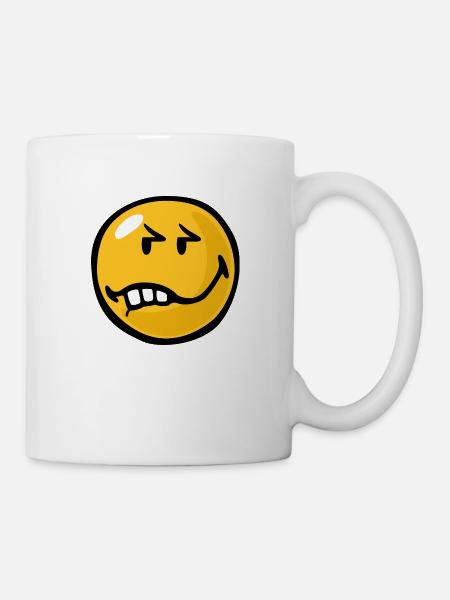 Smiley Anger Exasperation - Mug blanc - blanc