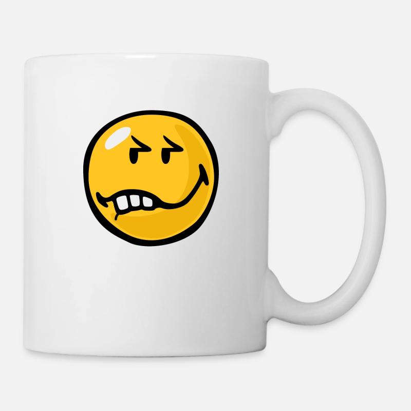 Smiley Anger Exasperation - Mug blanc - blanc