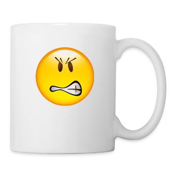 Smiley Glossy Angry - Mug - white - Right