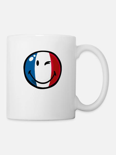 Smiley Flag France - Mug blanc - blanc