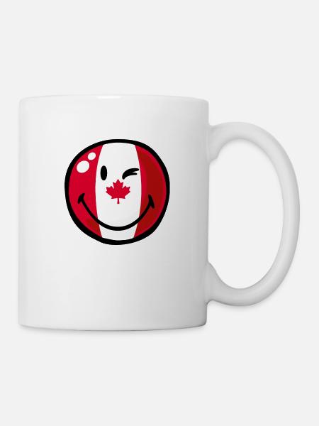 Smiley Flag Canada - Kop/krus - hvid