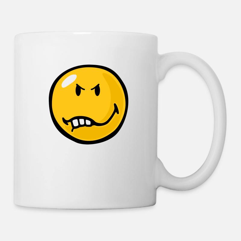 Smiley Anger Vexed - Tasse - Weiß