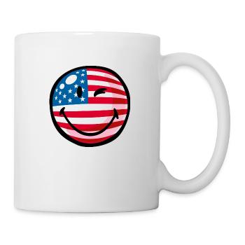 Smiley Flag USA - Mug - white - Right