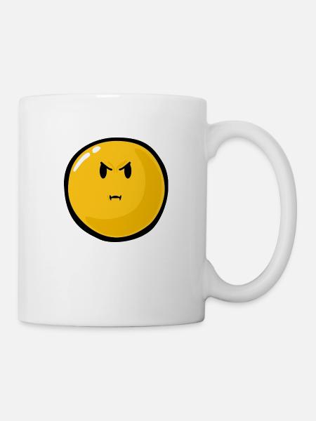 Smiley Anger Bitter - Tasse - Weiß