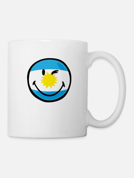 Smiley Flag Argentina - Mug blanc - blanc
