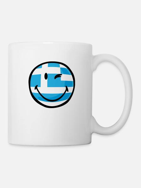 Smiley Greece - Tasse - Weiß