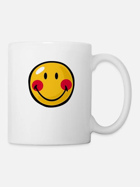 Smiley Blushed - Mug - white
