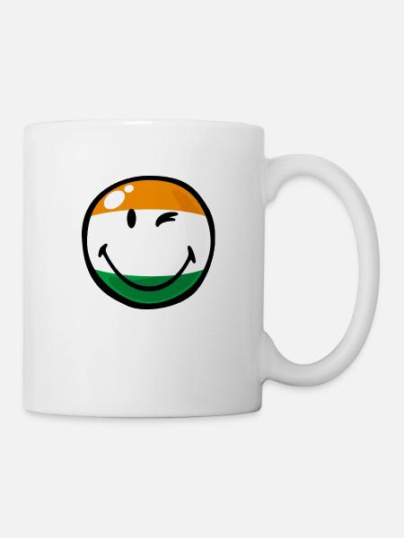 Smiley India - Mug blanc - blanc