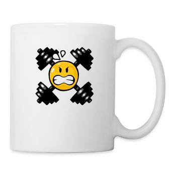 Smiley Weight Lifting - Mug blanc - blanc - Droite