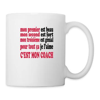Mon coach est beau - Mug - white - Right