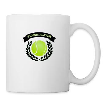 tennisspieler - Tasse - Weiß - Rechts