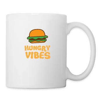Ambiance affamée avec hamburger mignon - Mug blanc - blanc - Droite