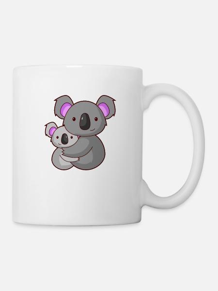 Ours Koala Cadeau de parents câlin Koala Australie - Mug blanc - blanc