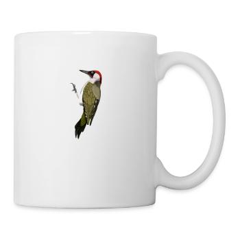 jz.birds Grünspecht Vogel Design Illustration - Tasse - Weiß - Rechts