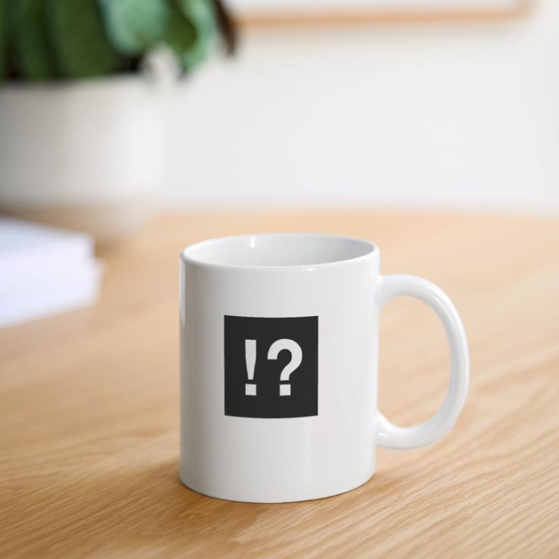 Points de ponctuation - Indicatifs d’appel - Points d’interrogation Mug blanc