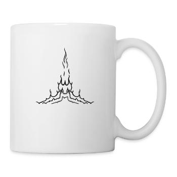 fire flames - Mug - white - Right