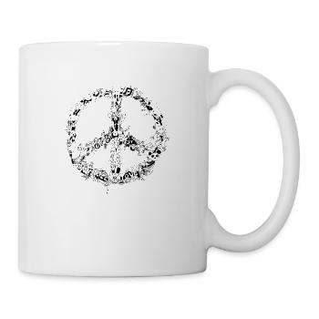 Friedenszeichen - Tasse - Weiß - Rechts