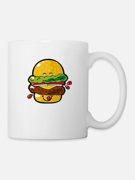 Smiley Hamburger - Mug blanc - blanc