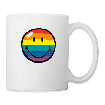 Smiley Rainbow Stripes - Mug - white - Right