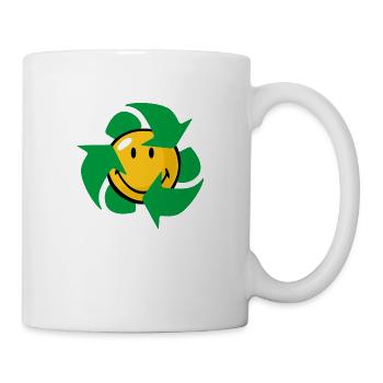 Smiley Recycle - Tasse - Weiß - Rechts
