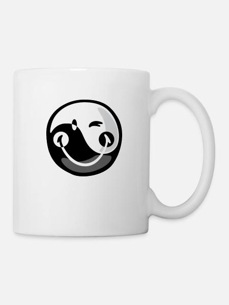 Smiley Yin Yang - Tasse - Weiß