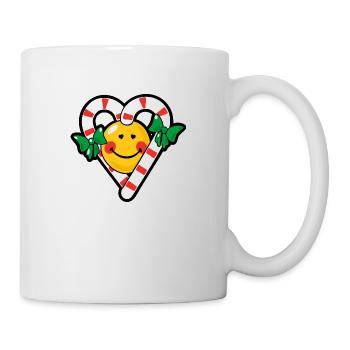 Smiley Christmas Candy Love - Mug - white - Right