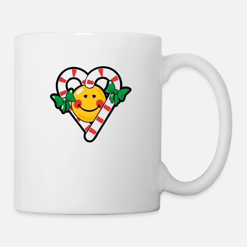 Smiley Christmas Candy Love - Tasse - Weiß