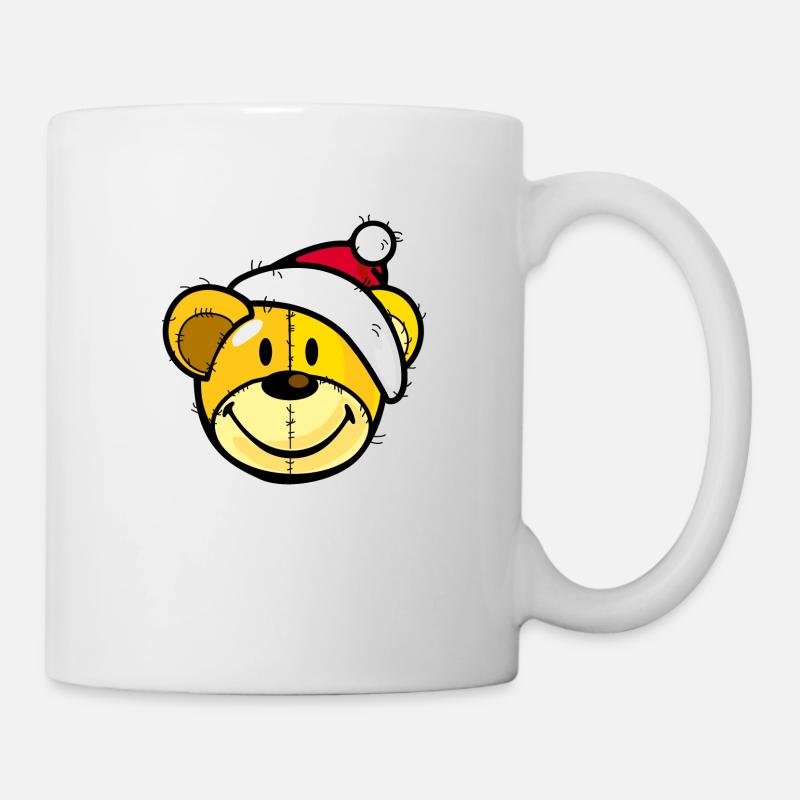 Smiley Christmas Teddy - Mug - white