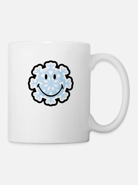 Smiley Snow Flake - Tasse - Weiß